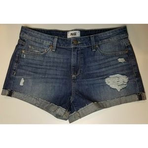 Paige Jimmy Jimmy Shorts Izza Destructed Blue 29